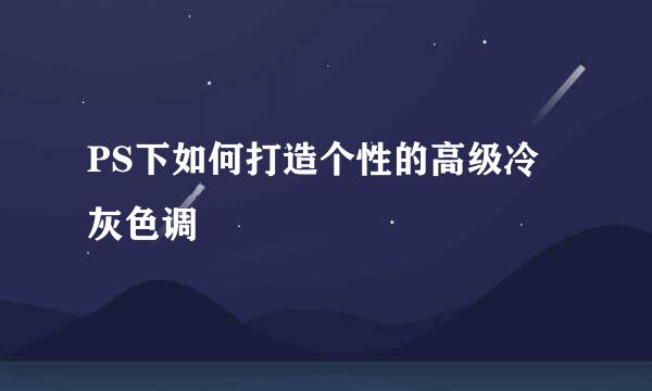 PS下如何打造个性的高级冷灰色调