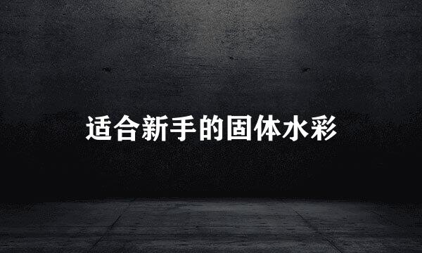 适合新手的固体水彩
