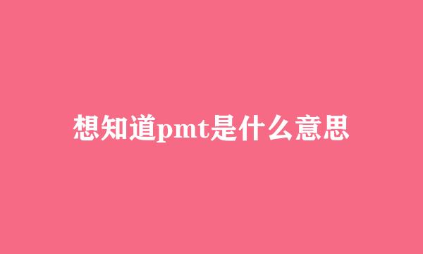 想知道pmt是什么意思