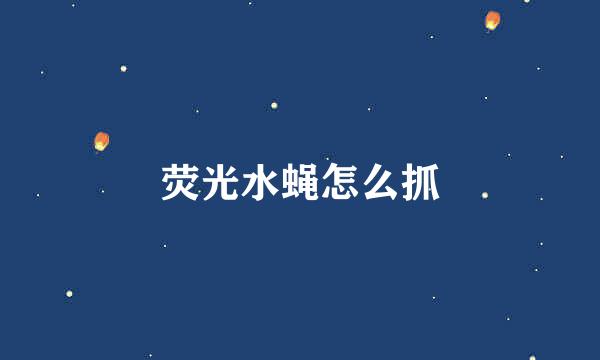 荧光水蝇怎么抓