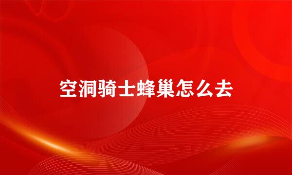 空洞骑士蜂巢怎么去