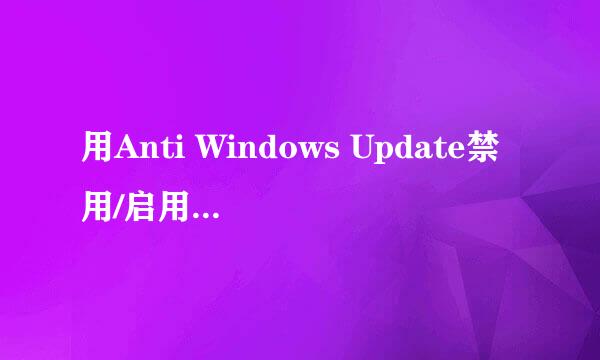 用Anti Windows Update禁用/启用Win10自动更新