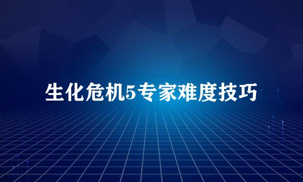 生化危机5专家难度技巧