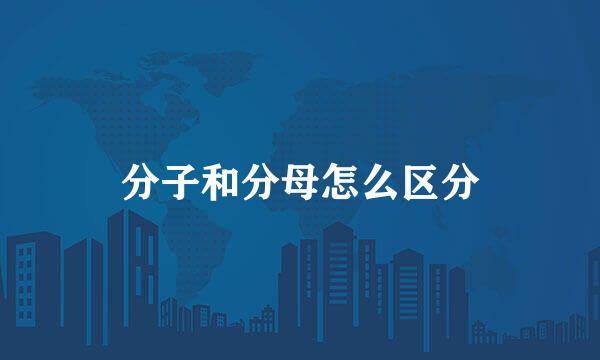 分子和分母怎么区分