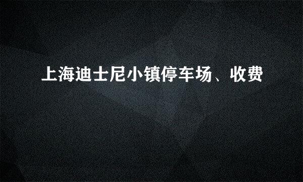 上海迪士尼小镇停车场、收费