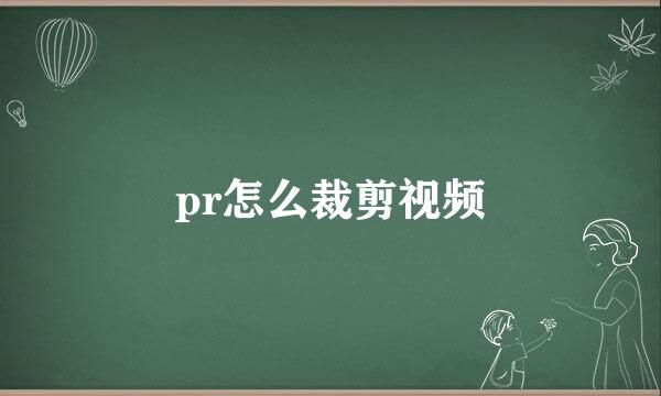 pr怎么裁剪视频