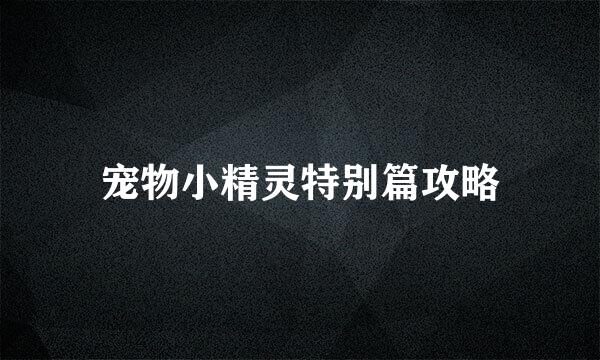 宠物小精灵特别篇攻略