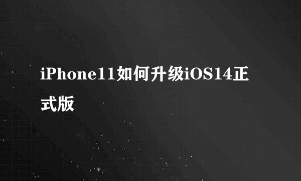 iPhone11如何升级iOS14正式版