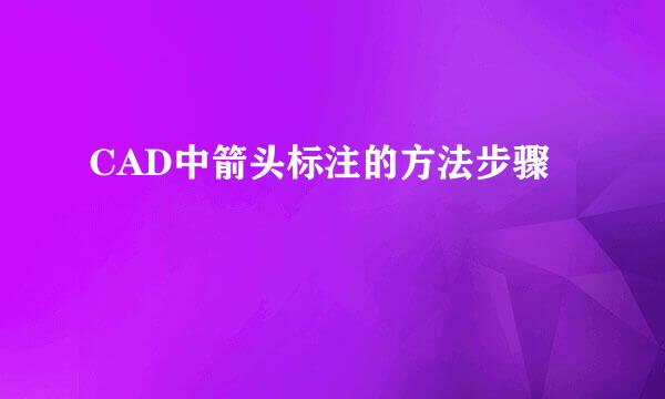 CAD中箭头标注的方法步骤
