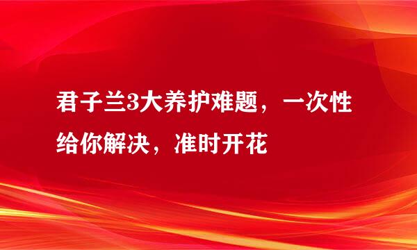 君子兰3大养护难题，一次性给你解决，准时开花