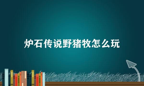 炉石传说野猪牧怎么玩
