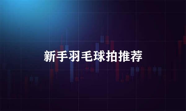 新手羽毛球拍推荐