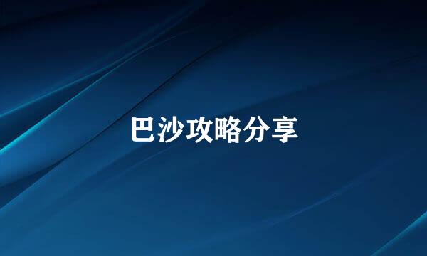 巴沙攻略分享