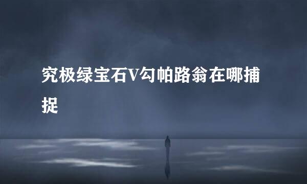 究极绿宝石V勾帕路翁在哪捕捉