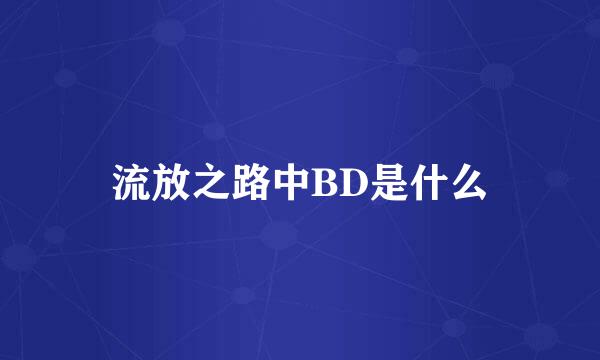 流放之路中BD是什么