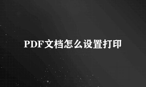 PDF文档怎么设置打印