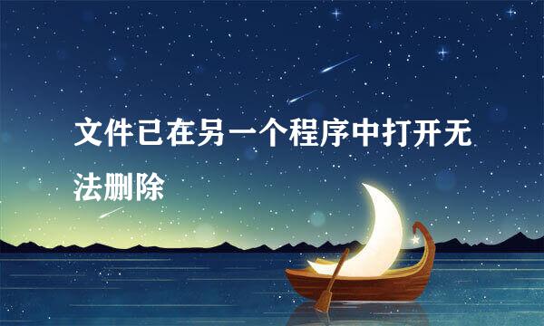 文件已在另一个程序中打开无法删除