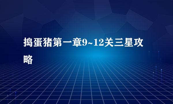 捣蛋猪第一章9~12关三星攻略