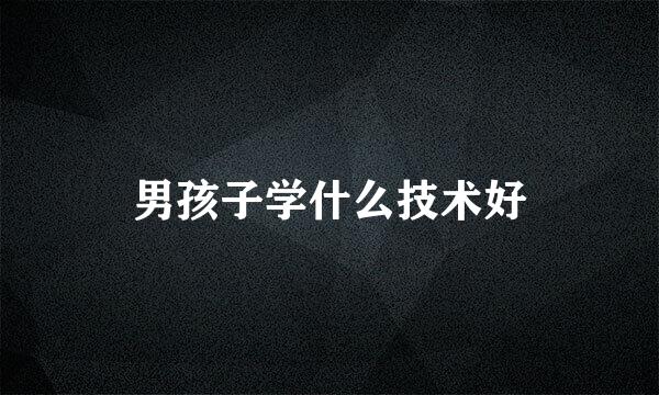 男孩子学什么技术好
