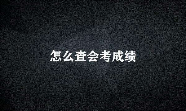 怎么查会考成绩