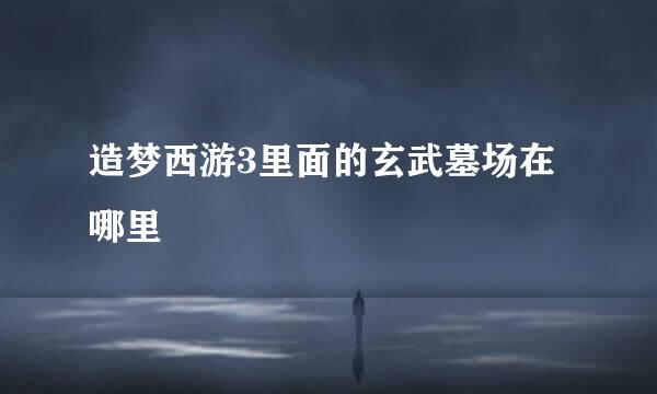 造梦西游3里面的玄武墓场在哪里
