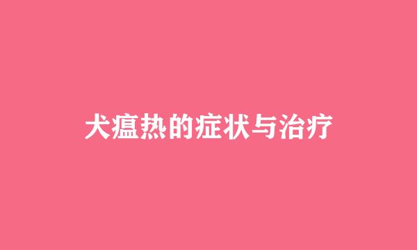 犬瘟热的症状与治疗