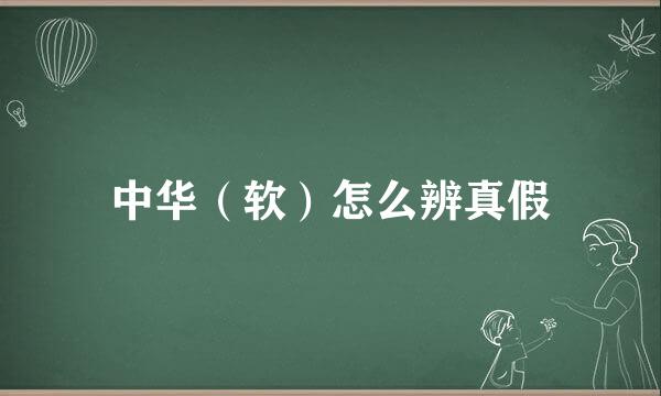 中华（软）怎么辨真假