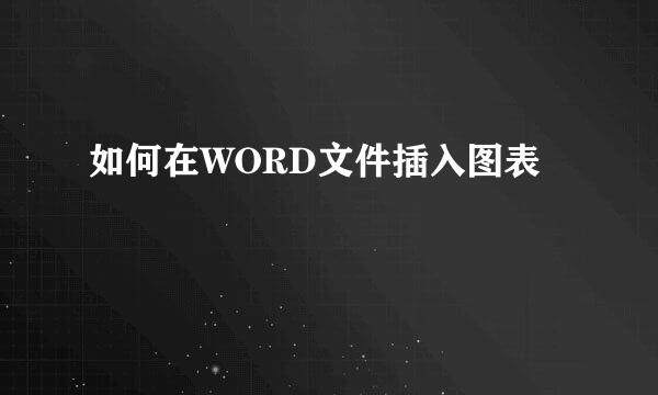 如何在WORD文件插入图表