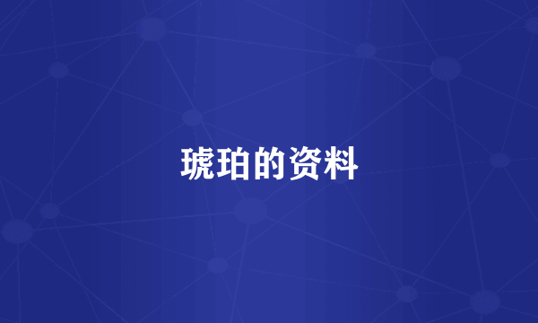 琥珀的资料