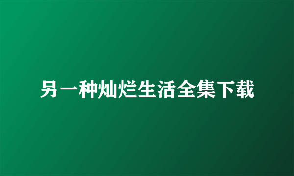 另一种灿烂生活全集下载
