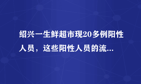 绍兴一生鲜超市现20多例阳性人员，这些阳性人员的流调轨迹如何？