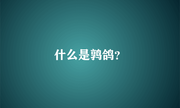 什么是鹑鸽？