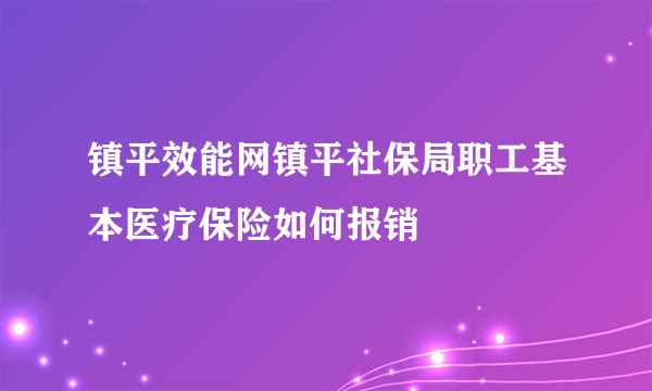 镇平效能网镇平社保局职工基本医疗保险如何报销