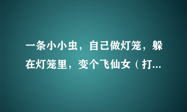 一条小小虫，自己做灯笼，躲在灯笼里，变个飞仙女（打一动物名）