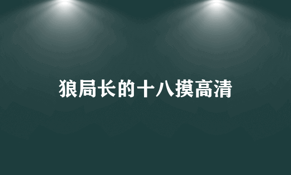狼局长的十八摸高清