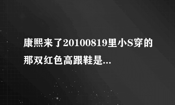 康熙来了20100819里小S穿的那双红色高跟鞋是什么牌子?
