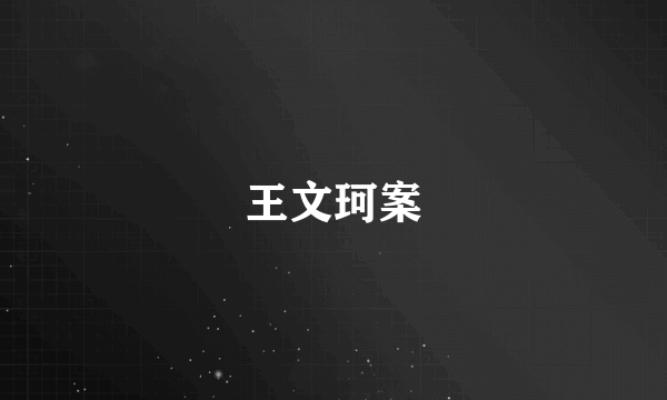 王文珂案