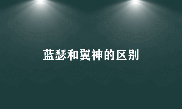 蓝瑟和翼神的区别