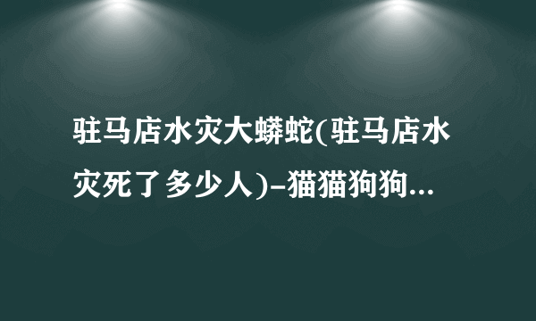 驻马店水灾大蟒蛇(驻马店水灾死了多少人)-猫猫狗狗-飞外网