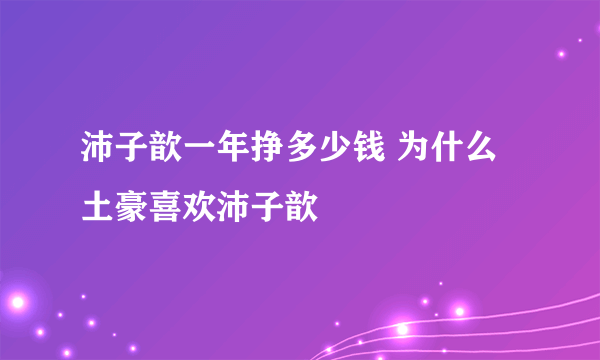 沛子歆一年挣多少钱 为什么土豪喜欢沛子歆