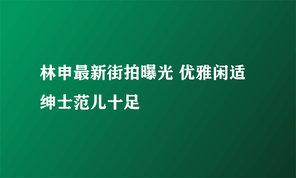 林申最新街拍曝光 优雅闲适绅士范儿十足