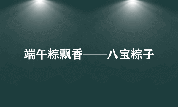 端午粽飘香——八宝粽子