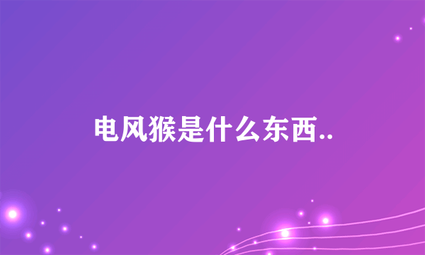 电风猴是什么东西..