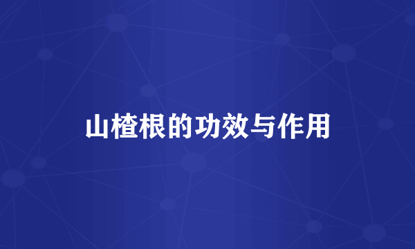 山楂根的功效与作用