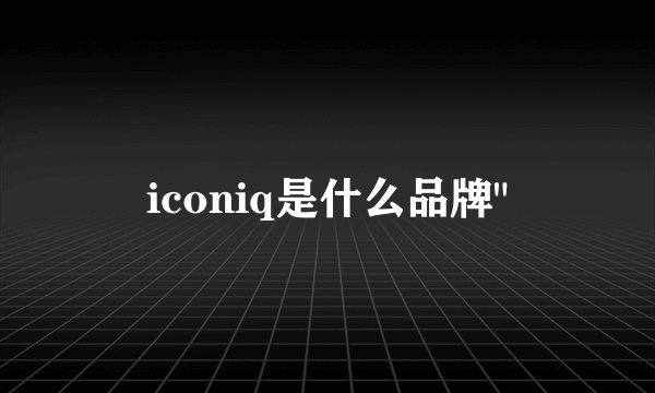 iconiq是什么品牌