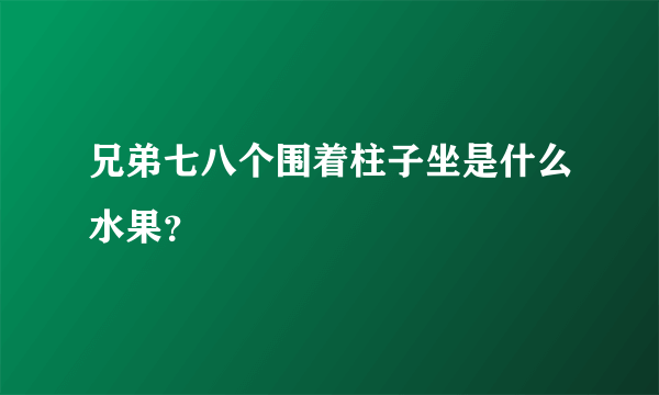 兄弟七八个围着柱子坐是什么水果？