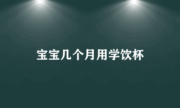 宝宝几个月用学饮杯